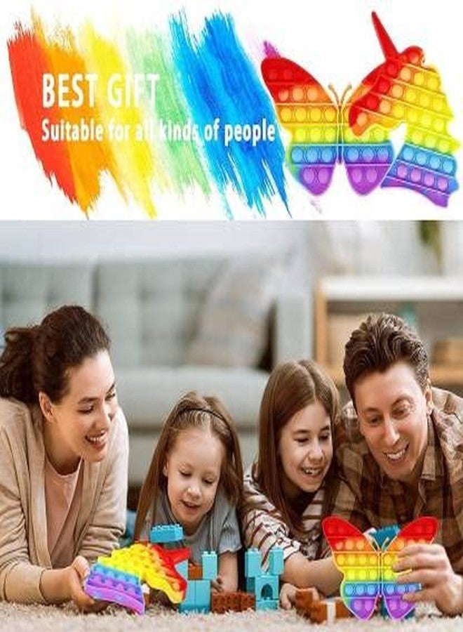 SHANVI Bubble Fidget Toy Pop it Fidget Toy Rainbow Pop it Push pop Toy for Adults and Children Popping Sensory fidgets Bubble Stress Relief Tools Sensory Toy Gifts for Girls & Boys Combo - Image 5